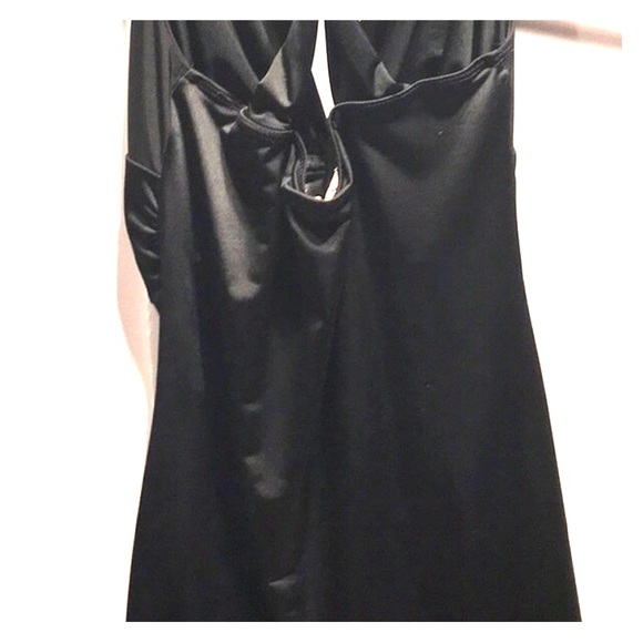 ROBIN K. BLK PUCKERED FRONT BRAIDED T-BACK BLOUSE - Picture 2 of 8